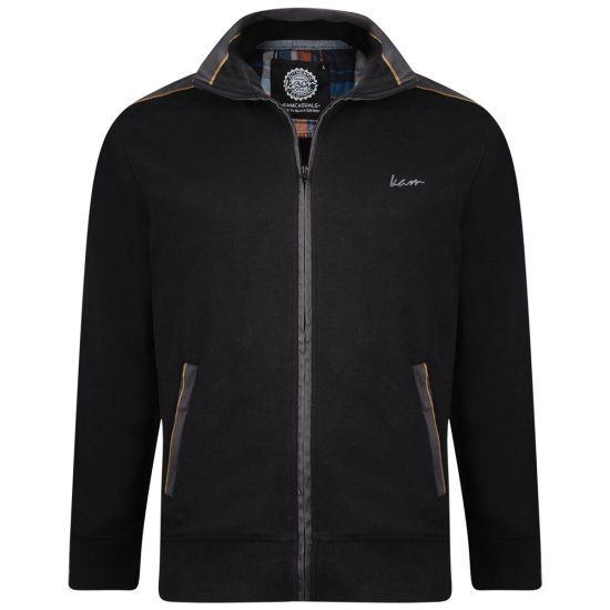 Kam Jeans 714 Shoulder Panel Sweater Black - Sweaters & hoodies - Sweaters & Hoodies Grote Maten Heren