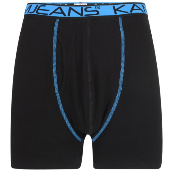 Kam Jeans Boxershorts Black and Navy 2-Pack - Ondergoed & zwem - Grote Maten Ondergoed Heren