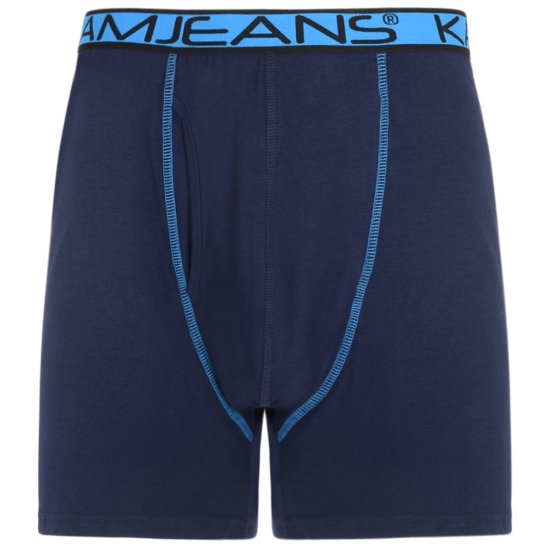 Kam Jeans Boxershorts Black and Navy 2-Pack - Ondergoed & zwem - Grote Maten Ondergoed Heren