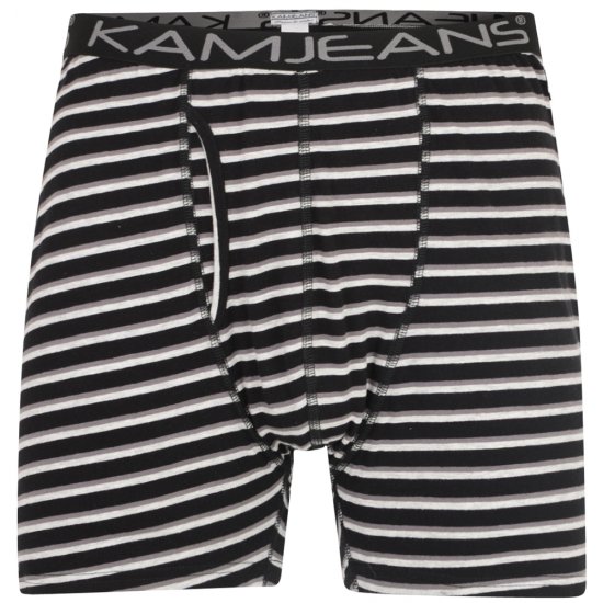 Kam Jeans Striped Boxershorts 2-Pack - Ondergoed & zwem - Grote Maten Ondergoed Heren