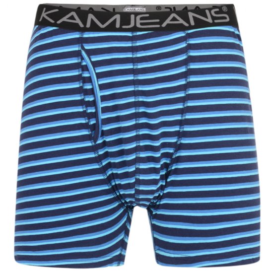 Kam Jeans Striped Boxershorts 2-Pack - Ondergoed & zwem - Grote Maten Ondergoed Heren