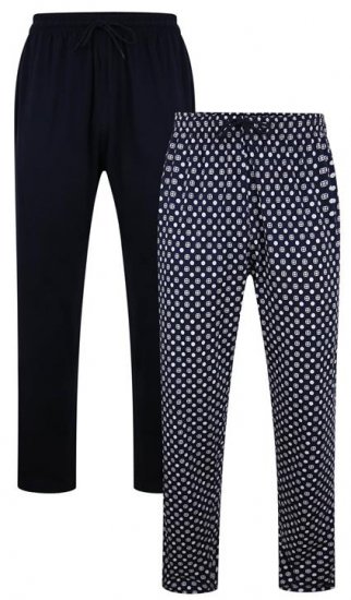 Kam Jeans 877 Lounge Pants Navy Twin Pack - Ondergoed & zwem - Grote Maten Ondergoed Heren