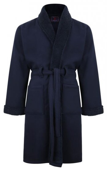 Kam Jeans 878 Sherpa Lined Dressing Robe - Ondergoed & zwem - Grote Maten Ondergoed Heren