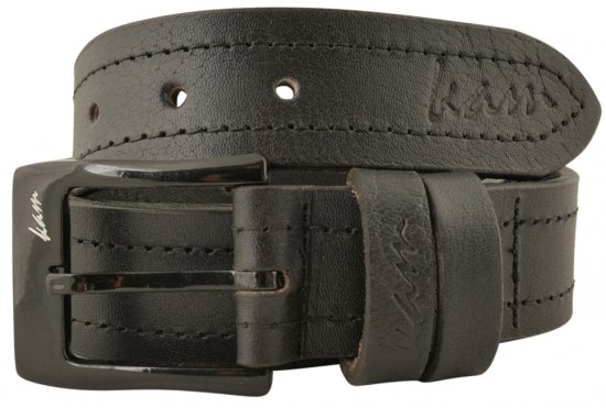 Kam Jeans 920 Leather Belt Black, 4cm - Riemen - Grote Maten Heren Riemen