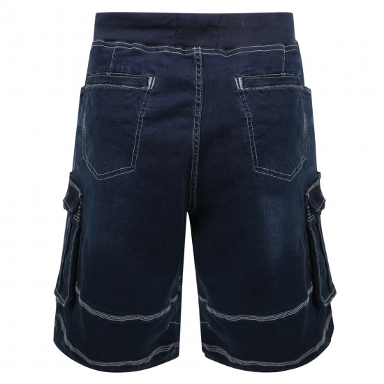 Kam Jeans Dito Denim Shorts Mid Used Blue - Korte broeken - Grote Maten Korte Broeken Heren