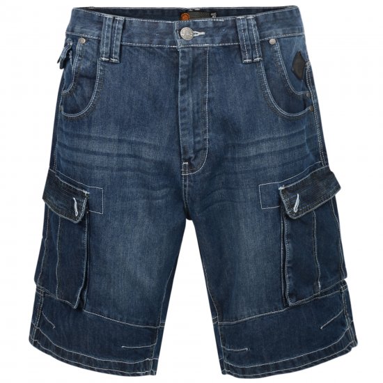 Kam Jeans Francis Dark Used - Korte broeken - Grote Maten Korte Broeken Heren