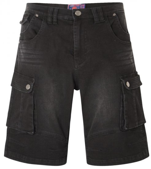 Kam Jeans Ivan Cargo Shorts Black - Korte broeken - Grote Maten Korte Broeken Heren