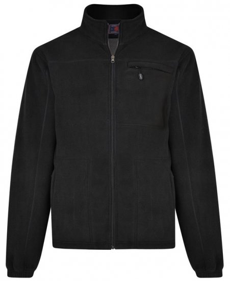 Kam Jeans KV100 Bonded Fleece Jacket Black - Sportkleding & outdoor - Grote Maten Sportkleding Heren