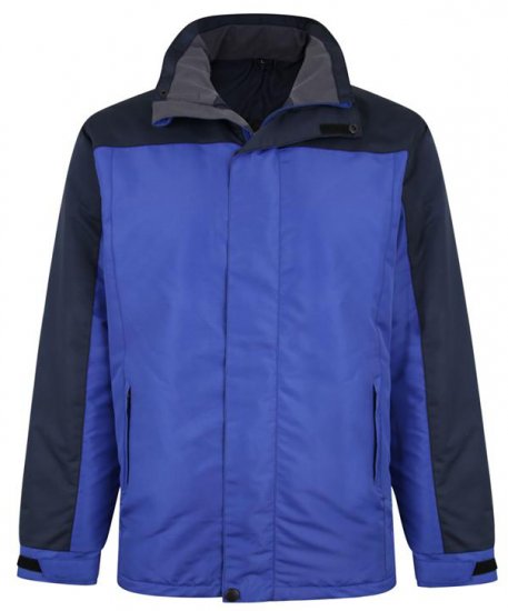 Kam Jeans KV113 Padded Waterproof Coat Navy - Jassen - Grote Maten Herenjassen