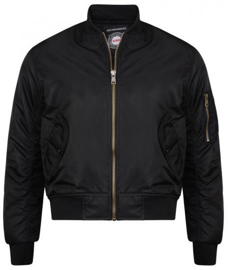 Kam Jeans KV75 Bomber Jacket Black - Jassen - Grote Maten Herenjassen