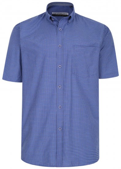 Kam Jeans 641 Premium Short Sleeve Shirt Navy - Overhemden - Overhemden Grote Maten Heren