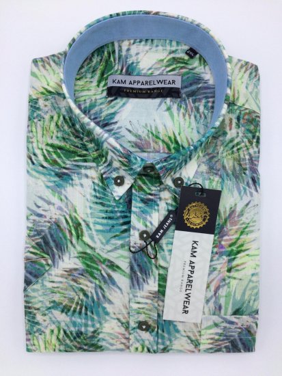 Kam Jeans P644 Premium Linen Shirt - Overhemden - Overhemden Grote Maten Heren