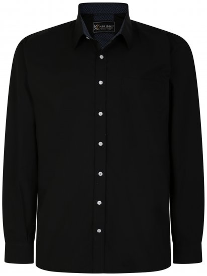 Kam Jeans P684 Premium Stretch Shirt Black - Overhemden - Overhemden Grote Maten Heren