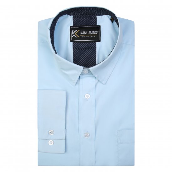 Kam Jeans P684 Premium Stretch Shirt Blue - Overhemden - Overhemden Grote Maten Heren