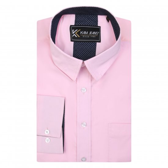 Kam Jeans P684 Premium Stretch Shirt Pink - Overhemden - Overhemden Grote Maten Heren