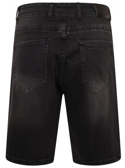 Kam Jeans Vigo2 Jeans Shorts Black Used - Korte broeken - Grote Maten Korte Broeken Heren