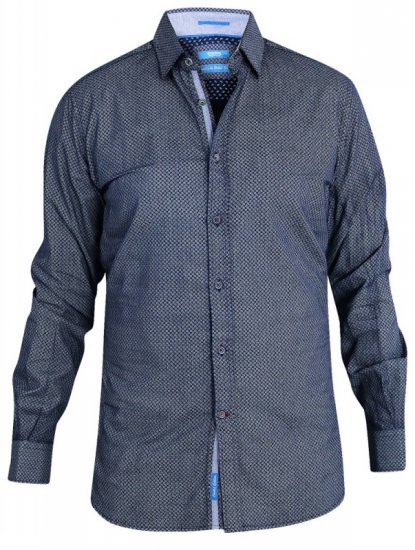 D555 Kermit Long Sleeve Printed Shirt - Overhemden - Overhemden Grote Maten Heren