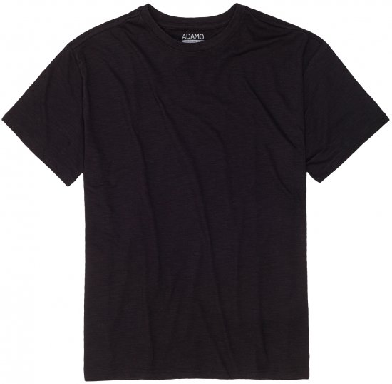 Adamo Kevin Regular fit T-shirt Slub Black - T-shirts - Grote Maten T-shirts Heren