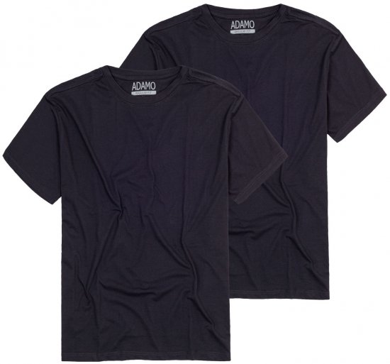 Adamo Kilian Regular fit 2-pack T-shirt Navy - T-shirts - Grote Maten T-shirts Heren