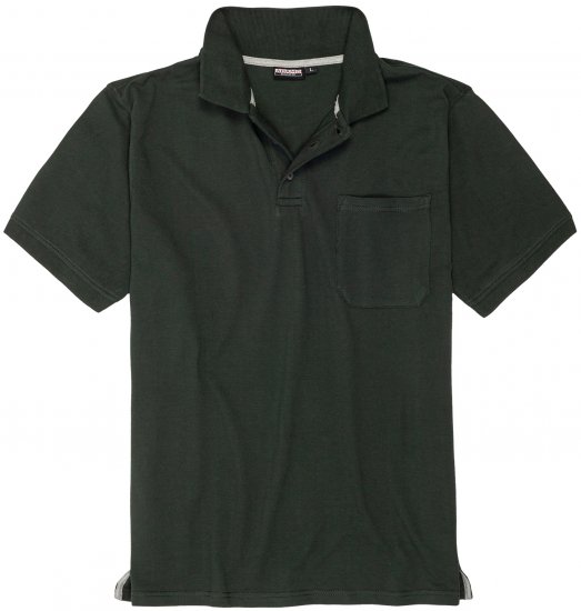 Adamo Klaas Regular fit Polo Shirt with Pocket Pine Green - Polo shirts - Grote Maten Poloshirts Heren