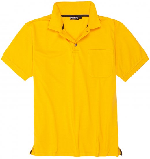 Adamo Klaas Regular fit Polo Shirt with Pocket Yellow - Polo shirts - Grote Maten Poloshirts Heren