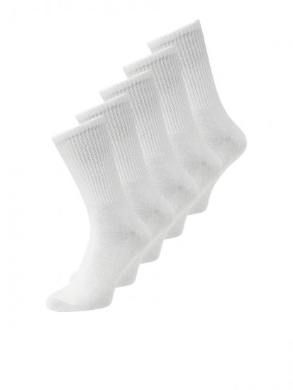 Jack & Jones Basic Tennissokken Wit 5-pack - Ondergoed & zwem - Grote Maten Ondergoed Heren