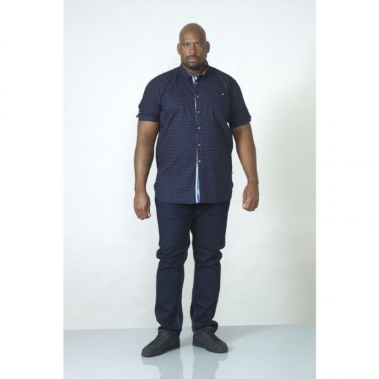 D555 Kurt Printed Short Sleeve Shirt - Overhemden - Overhemden Grote Maten Heren