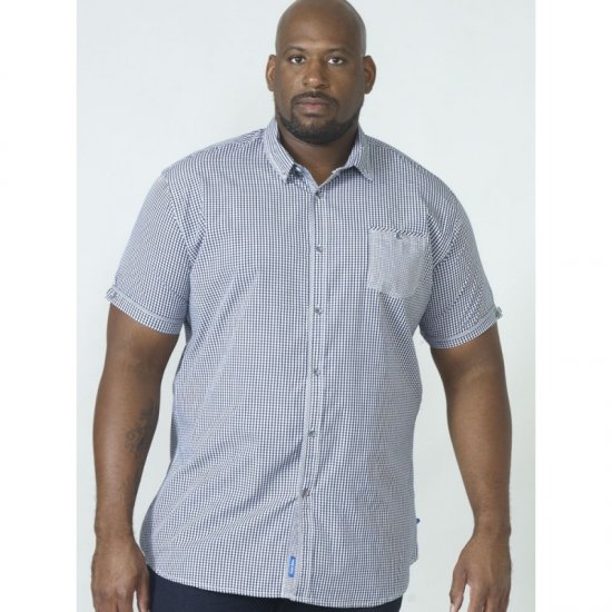 D555 Hank Gingham Short Sleeve Shirt - Overhemden - Overhemden Grote Maten Heren