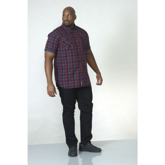 D555 Herbie Short Sleeve Shirt - Overhemden - Overhemden Grote Maten Heren