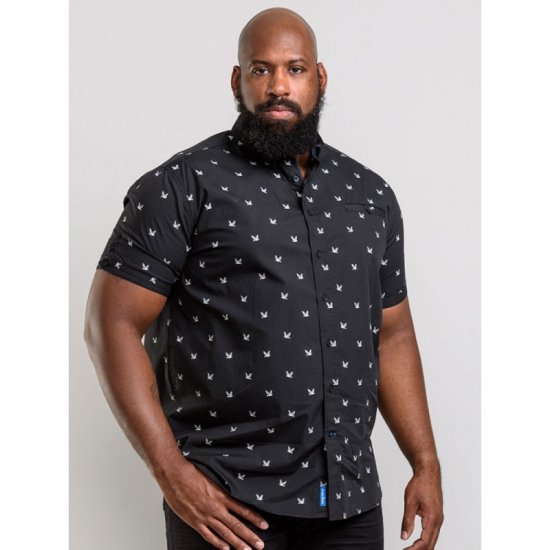 D555 Marley Shirt Black - Overhemden - Overhemden Grote Maten Heren