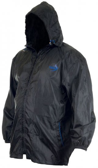D555 Zac "Packaway" Rain Jacket Black - Sportkleding & outdoor - Grote Maten Sportkleding Heren