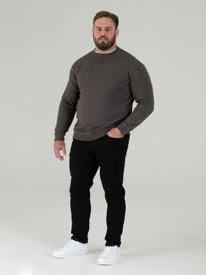 D555 Sweat Sweatshirt Grey - Sweaters & hoodies - Sweaters & Hoodies Grote Maten Heren
