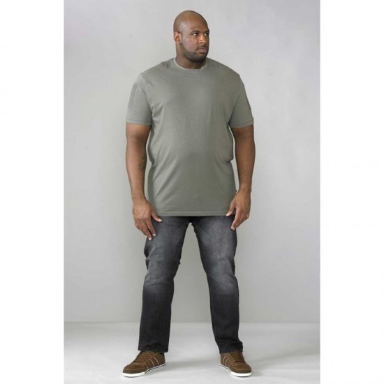 D555 Callum T-shirt Khaki - T-shirts - Grote Maten T-shirts Heren