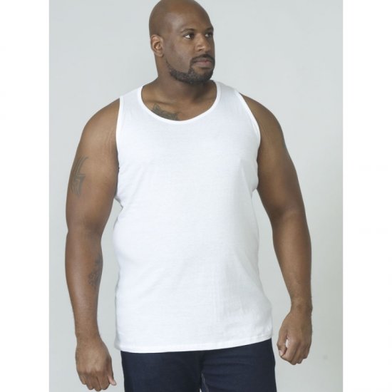 D555 Fabio Tanktop White - T-shirts - Grote Maten T-shirts Heren