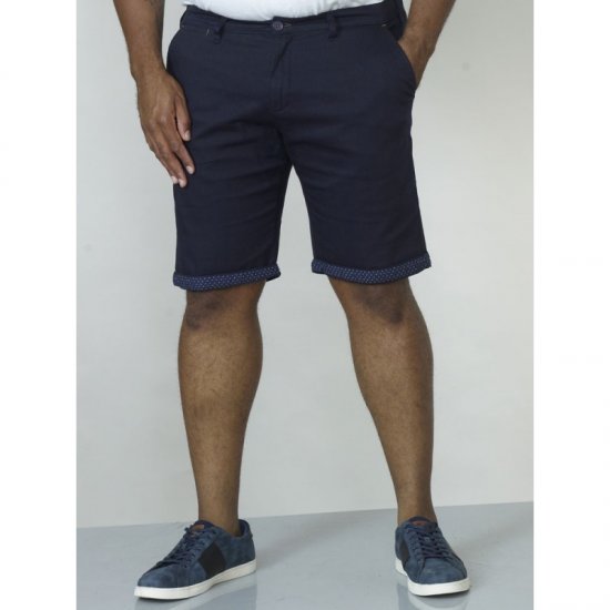 D555 Luke Stretch Shorts Navy - Korte broeken - Grote Maten Korte Broeken Heren