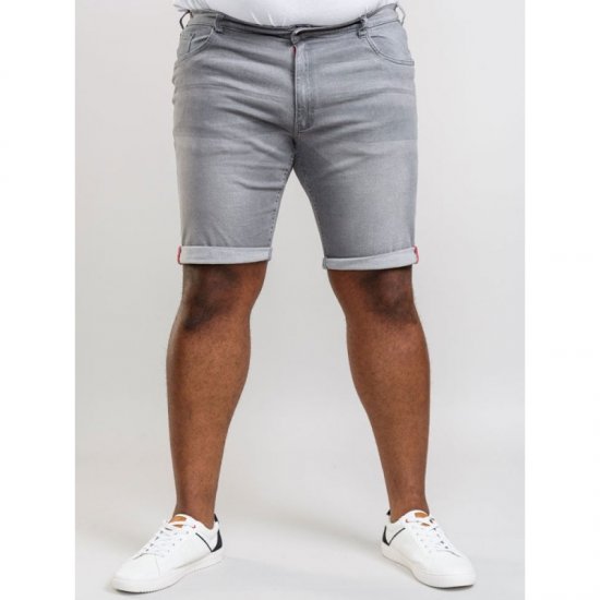 D555 Griffin Denim Shorts Grey - Korte broeken - Grote Maten Korte Broeken Heren