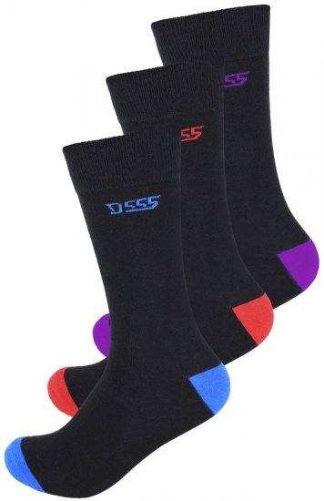 D555 Phoenix Cotton Rich Luxury Socks 3-Pack - Ondergoed & zwem - Grote Maten Ondergoed Heren