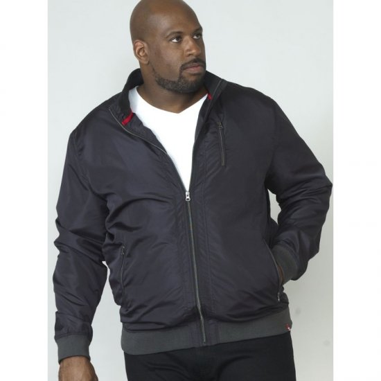D555 Terron Bomber Jacket Black - Jassen - Grote Maten Herenjassen