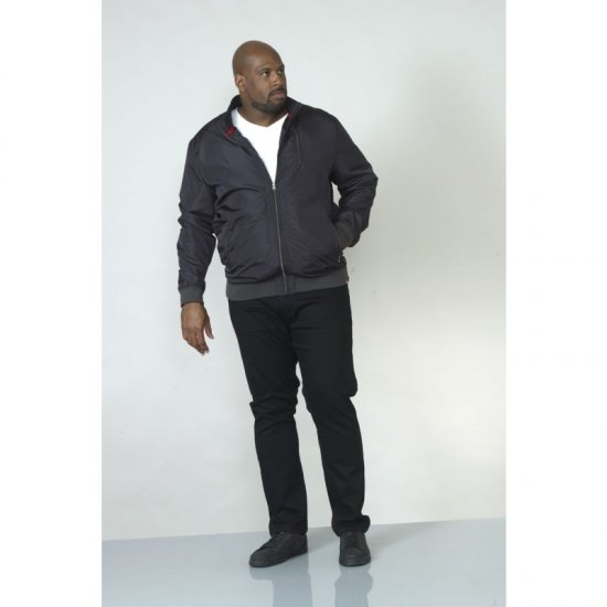 D555 Terron Bomber Jacket Black - Jassen - Grote Maten Herenjassen
