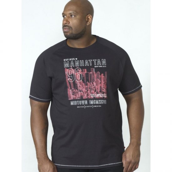 D555 Perry T-shirt Black - T-shirts - Grote Maten T-shirts Heren