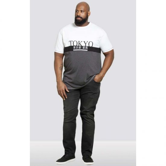 D555 Morris T-shirt Charcoal - T-shirts - Grote Maten T-shirts Heren