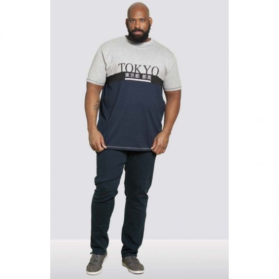 D555 Morris T-shirt Navy - T-shirts - Grote Maten T-shirts Heren