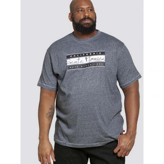 D555 Tempa T-shirt Navy Twist - T-shirts - Grote Maten T-shirts Heren