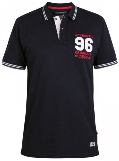 D555 Bartley Polo Dark Navy - Polo shirts - Grote Maten Poloshirts Heren