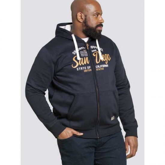 D555 Stockton Hoodie Navy - Sweaters & hoodies - Sweaters & Hoodies Grote Maten Heren