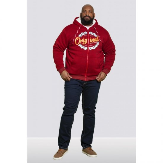 D555 Rylan Hoodie Red - Sweaters & hoodies - Sweaters & Hoodies Grote Maten Heren