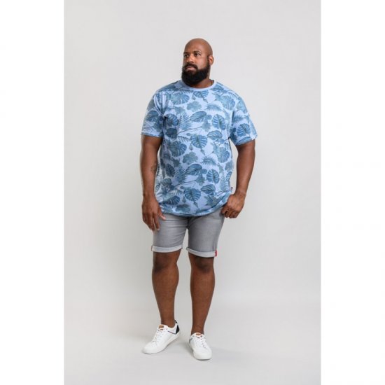 D555 Seymour T-shirt Blue - T-shirts - Grote Maten T-shirts Heren
