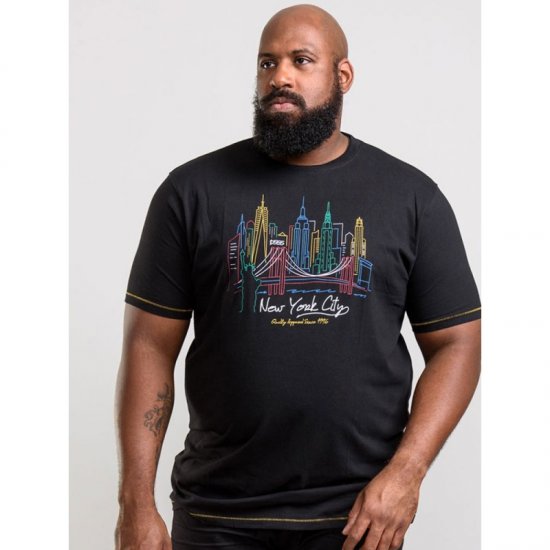 D555 Shelby T-shirt Black - T-shirts - Grote Maten T-shirts Heren