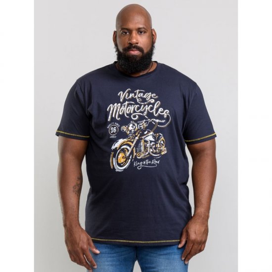D555 Slater T-shirt Navy - T-shirts - Grote Maten T-shirts Heren