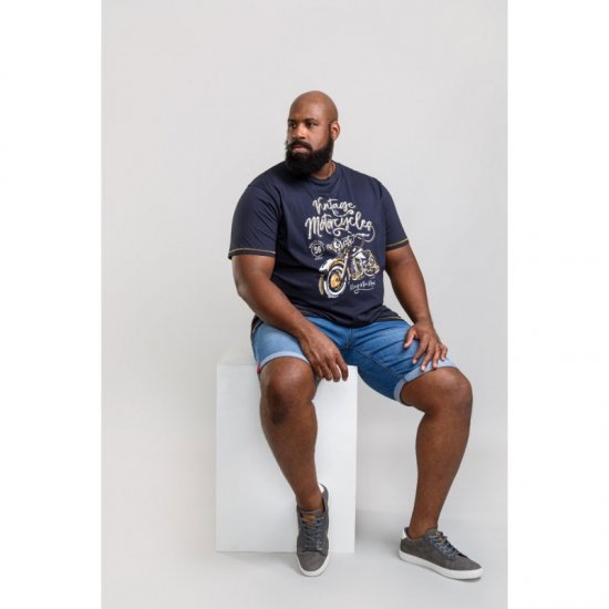 D555 Slater T-shirt Navy - T-shirts - Grote Maten T-shirts Heren